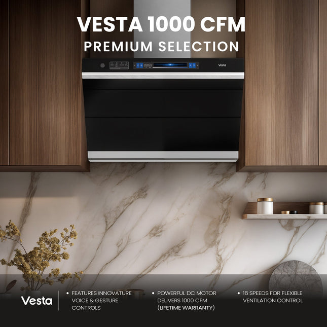 Vesta Detroit 30" | Black | Ultra-Quiet DC Motor