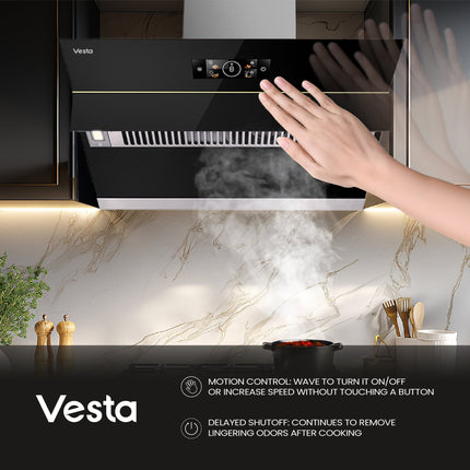 Vesta Dover 30" | Black | Side-Draft Design