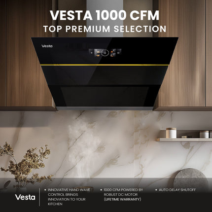 Vesta Dover 30" | Black | Side-Draft Design
