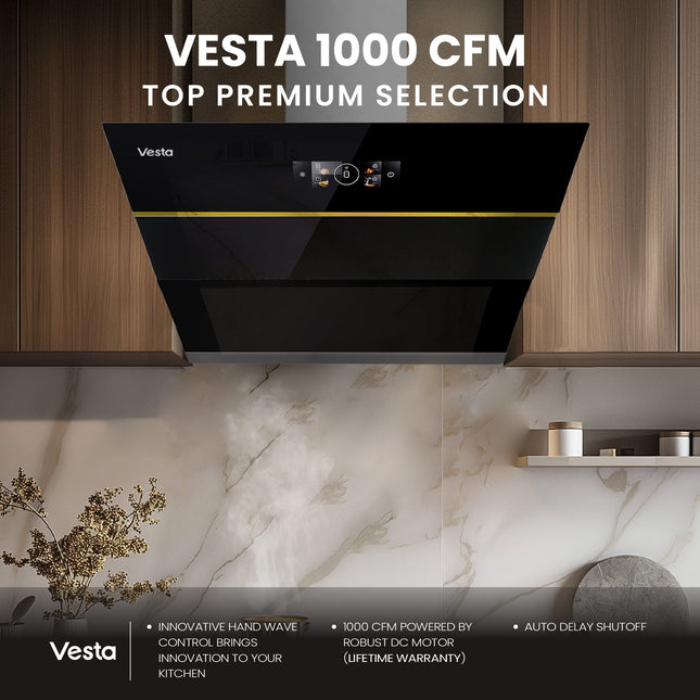 Vesta Dover 30" | Black | Side-Draft Design