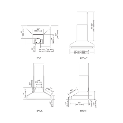 Vesta Munich 36" | Silver | DC Motor