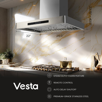 Vesta Paris 36" | Silver | 900 CFM Suction