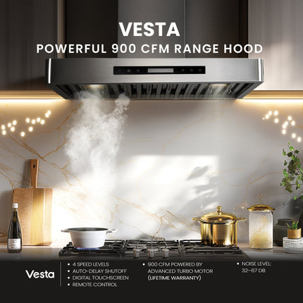 Vesta Paris 30" | Silver | 900 CFM Suction