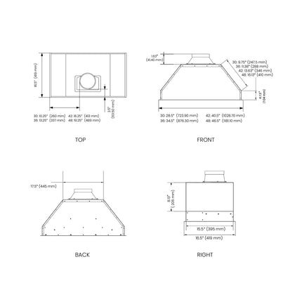 Vesta Toronto 48" | Silver | 1000 CFM Suction