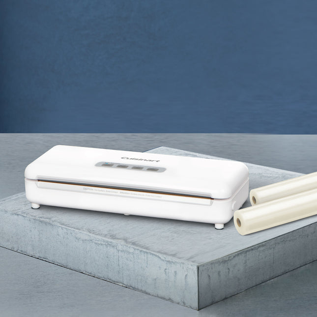 Cuisinart Vacuum Food Sealer with Two Biodegradable Vacuum Bag Rolls