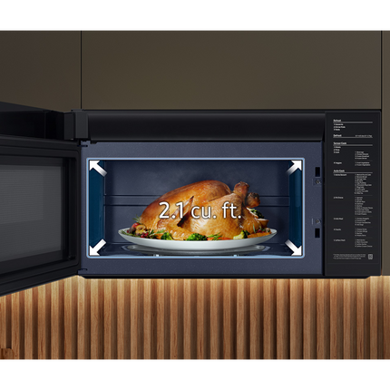 Samsung 2.1 cu.ft Over the Range Microwave with Finger Print Resistant Finish