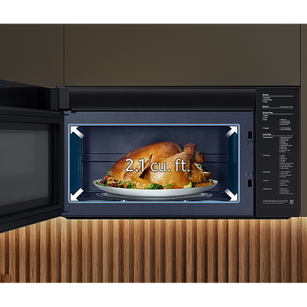 Samsung 2.1 cu.ft Over the Range Microwave with Finger Print Resistant Finish