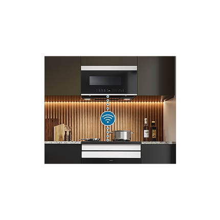 Samsung 2.1 cu.ft Smart Over the Range Microwave with Cook, Simple Clean Filter™