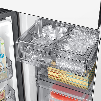 Samsung 36" 23 cu.ft. Bespoke AI Counter Depth 4-Door Flex Fridge with Beverage Center