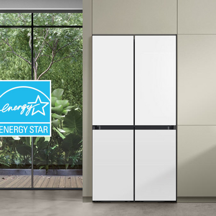 Samsung 36" 23 cu.ft. Bespoke AI Counter Depth 4-Door Flex Fridge with Beverage Center
