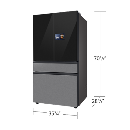 Samsung 36" 23 Cu.Ft. Bespoke AI Counter Depth 4-Door French Door Refrigerator with AI Home Screen