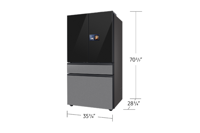 Samsung 36" 23 Cu.Ft. Bespoke AI Counter Depth 4-Door French Door Refrigerator with AI Home Screen