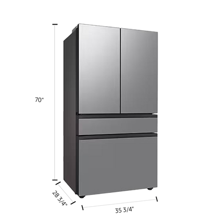 Samsung 36" Bespoke AI Counter-Depth 4 Door French Door Refrigerator with Beverage Center