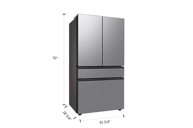 Samsung 36" Bespoke AI Counter-Depth 4 Door French Door Refrigerator with Beverage Center