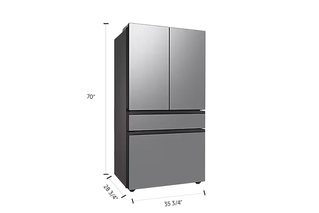 Samsung 36" Bespoke AI Counter-Depth 4 Door French Door Refrigerator with Beverage Center