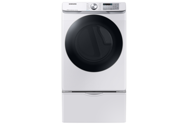 Samsung 7.5 cu.ft Electric Dryer with Multi Steam and Steam Sanitize+ - White