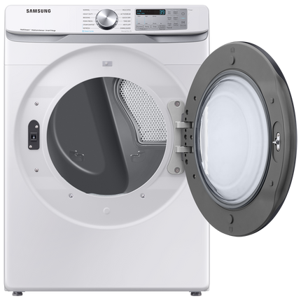 Samsung 7.5 cu.ft Electric Dryer with Multi Steam and Steam Sanitize+ - White
