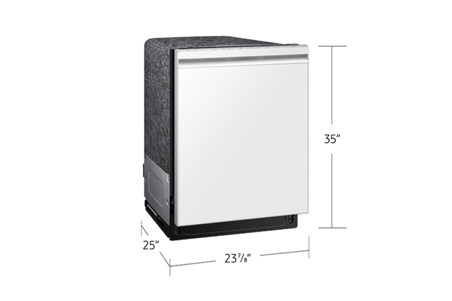 Samsung Extra Quiet (38dBA) Dishwasher with AI Wash and upgraded 3rd Rack - White