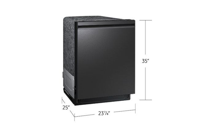 Samsung Extra Quiet (38dBA) Dishwasher with AI Wash and upgraded 3rd Rack - Black