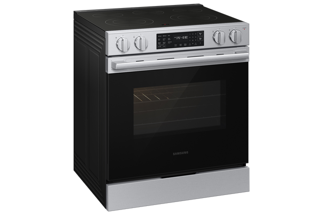 Samsung Electric Slide-In Range Fan Convection with Air Fry Max (w/ Tray) | Self Clean 6.3 cu.ft.
