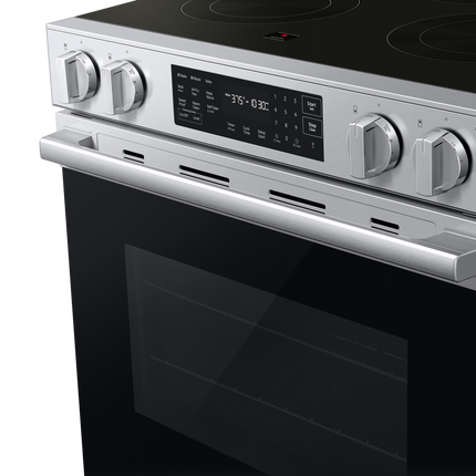 Samsung Electric Slide-In Range Fan Convection with Air Fry Max (w/ Tray) | Self Clean 6.3 cu.ft.