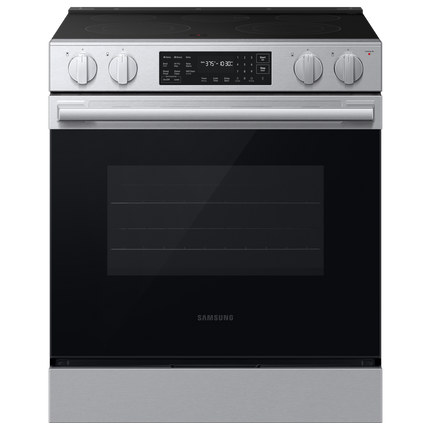 Samsung Electric Slide-In Range Fan Convection with Air Fry Max (w/ Tray) | Self Clean 6.3 cu.ft.