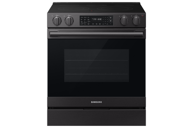 Samsung Electric Slide-In Range True Convection with Air Fry Max | Air Sous Vide 6.3 cu.ft. - Matte Black