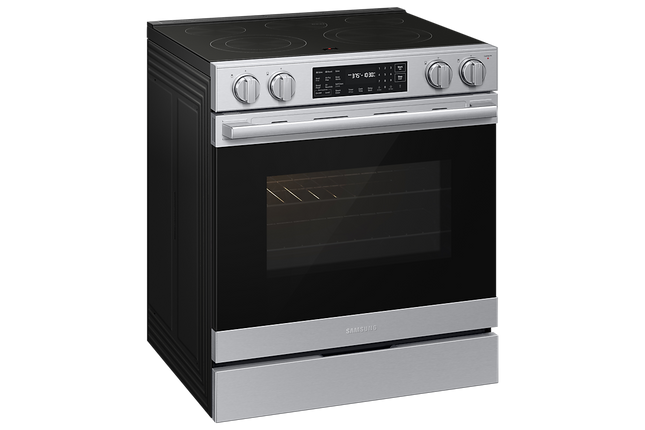 Samsung Electric Slide-In Range True Convection with Air Fry Max | Air Sous Vide 6.3 cu.ft.