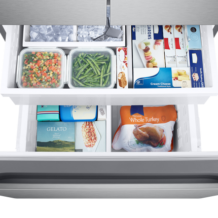 Samsung 33” 3-Door French Door Refrigerator with Beverage Center™ & AutoFill Water Pitcher