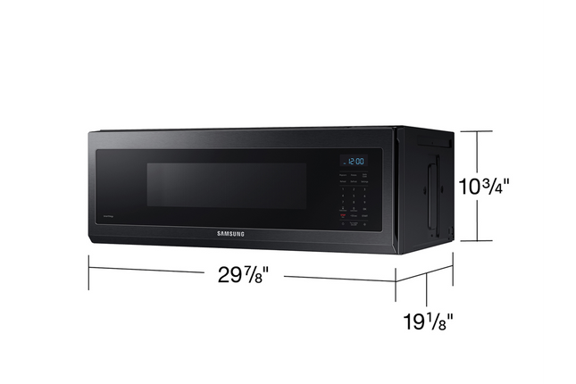 Samsung 1.1 cu.ft. Slim Over the Range Microwave with 400CFM - Black Stainless Steel