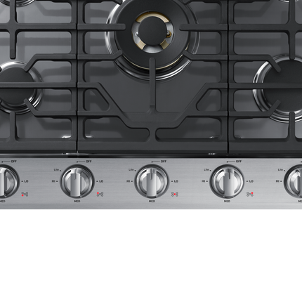 Samsung 30" 5-Burner Smart Gas Cooktop with 22K BTU Dual Power Burner + Griddle & Wok Grate - Stainless Steel