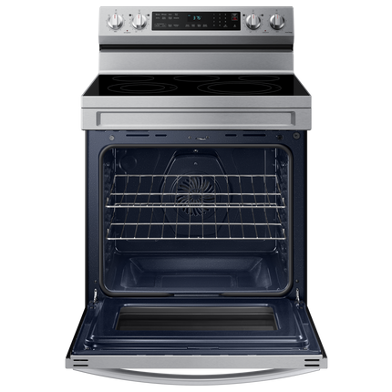 Samsung 30" 6.3 cu. Ft. Smart Electric Freestanding Fan Convection Range with Air Fry