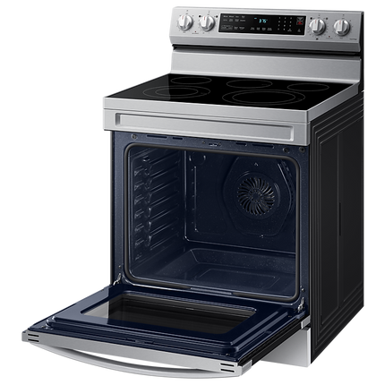 Samsung 30" 6.3 cu. Ft. Smart Electric Freestanding Fan Convection Range with Air Fry