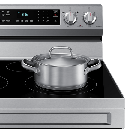 Samsung 30" 6.3 cu. Ft. Smart Electric Freestanding Fan Convection Range with Air Fry