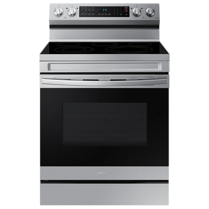Samsung 30" 6.3 cu. Ft. Smart Electric Freestanding Fan Convection Range with Air Fry