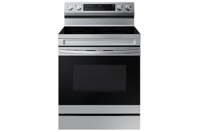Samsung 30" 6.3 cu. Ft. Smart Electric Freestanding Fan Convection Range with Air Fry