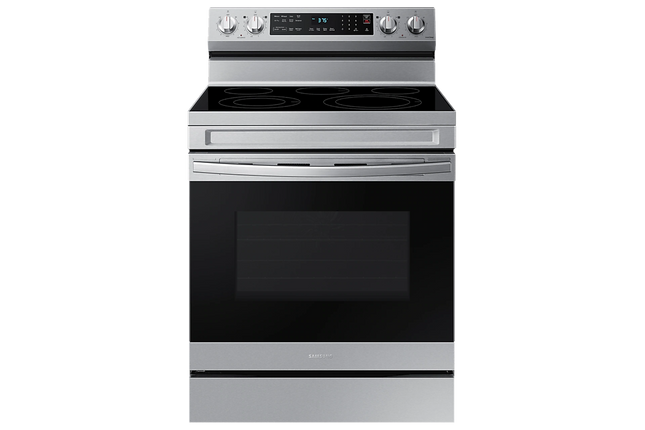 Samsung 30" 6.3 cu. Ft. Smart Electric Freestanding Fan Convection Range with Air Fry