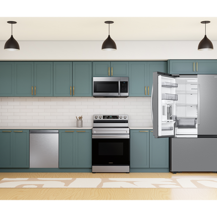 Samsung 30" 6.3 cu. Ft. Smart Electric Freestanding Fan Convection Range with Air Fry