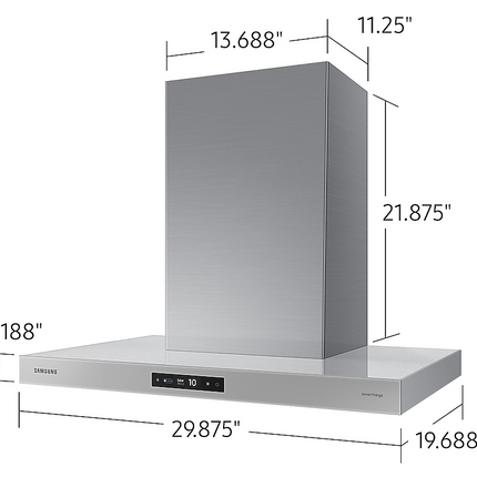 Samsung 30” Bespoke 7 Series Hood with Triple Air Sensor