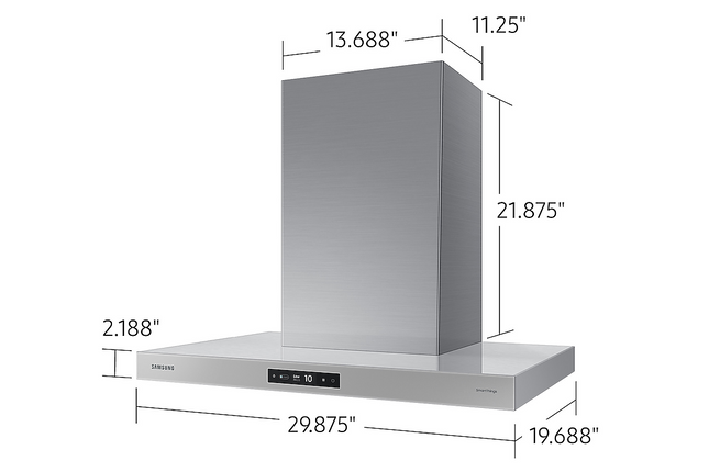 Samsung 30” Bespoke 7 Series Hood with Triple Air Sensor