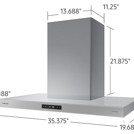 Samsung 36” Bespoke 7 Series Chimney Hood with Triple Air Sensor