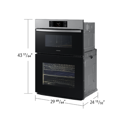 Samsung 7.0 cu. Ft. 7 Series Combination Wall Oven with Air Fry, Air Sous Vide, and Flex Duo - Stainless Steel