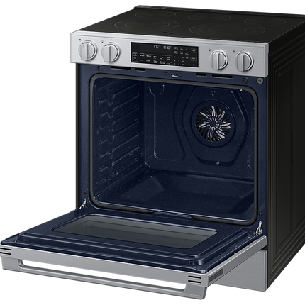 Samsung Electric Slide-In Range True Convection with Air Fry Max | Air Sous Vide | Soft Closing Door 6.3 cu.ft.
