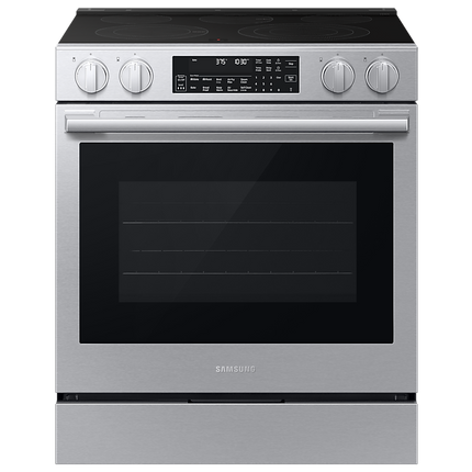 Samsung Electric Slide-In Range True Convection with Air Fry Max | Air Sous Vide | Soft Closing Door 6.3 cu.ft.