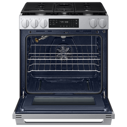 Samsung Gas Slide-In Range True Convection with Air Fry Max (w/ Tray) | Self Clean 6.0 cu.ft.