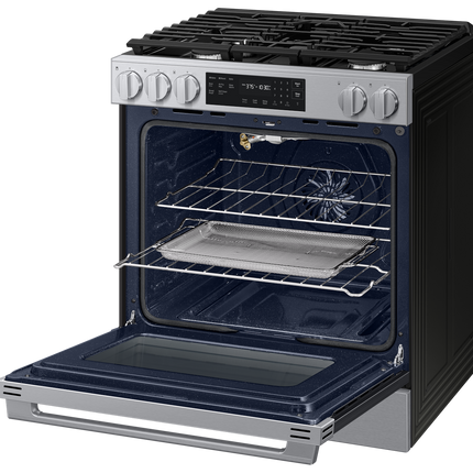 Samsung Gas Slide-In Range True Convection with Air Fry Max (w/ Tray) | Self Clean 6.0 cu.ft.