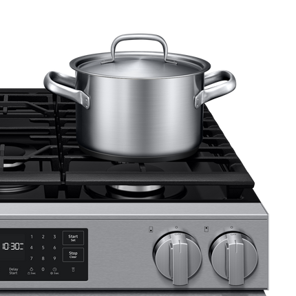 Samsung Gas Slide-In Range True Convection with Air Fry Max (w/ Tray) | Self Clean 6.0 cu.ft.