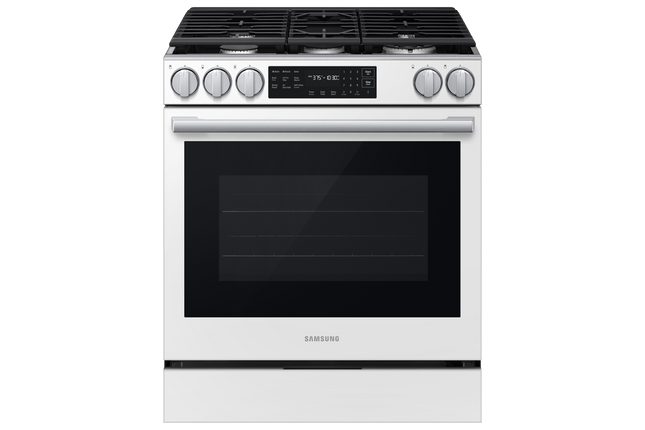 Samsung Gas Slide-In Range True Convection with Air Fry Max Air Sous Vide 6.0 cu.ft. - White