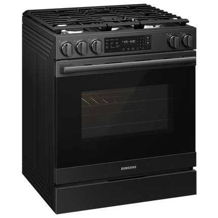Samsung Gas Slide-In Range True Convection with Air Fry Max Air Sous Vide 6.0 cu.ft. - Matte Black