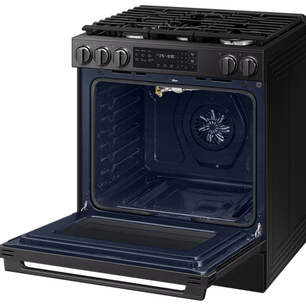 Samsung Gas Slide-In Range True Convection with Air Fry Max Air Sous Vide 6.0 cu.ft. - Matte Black